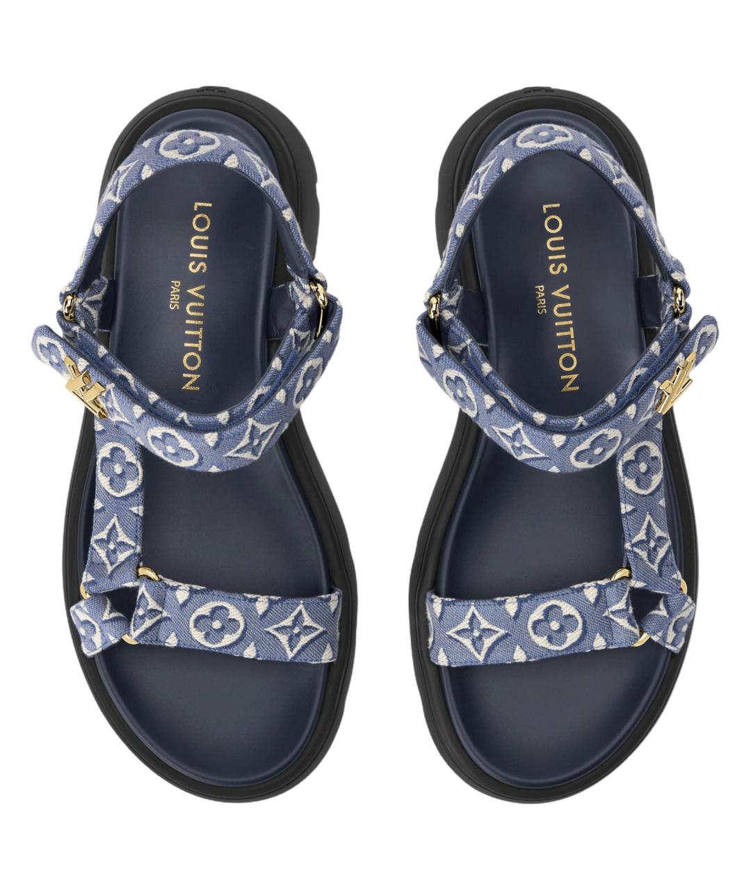 LOUIS VUITTON Синие сандалии, фото 4