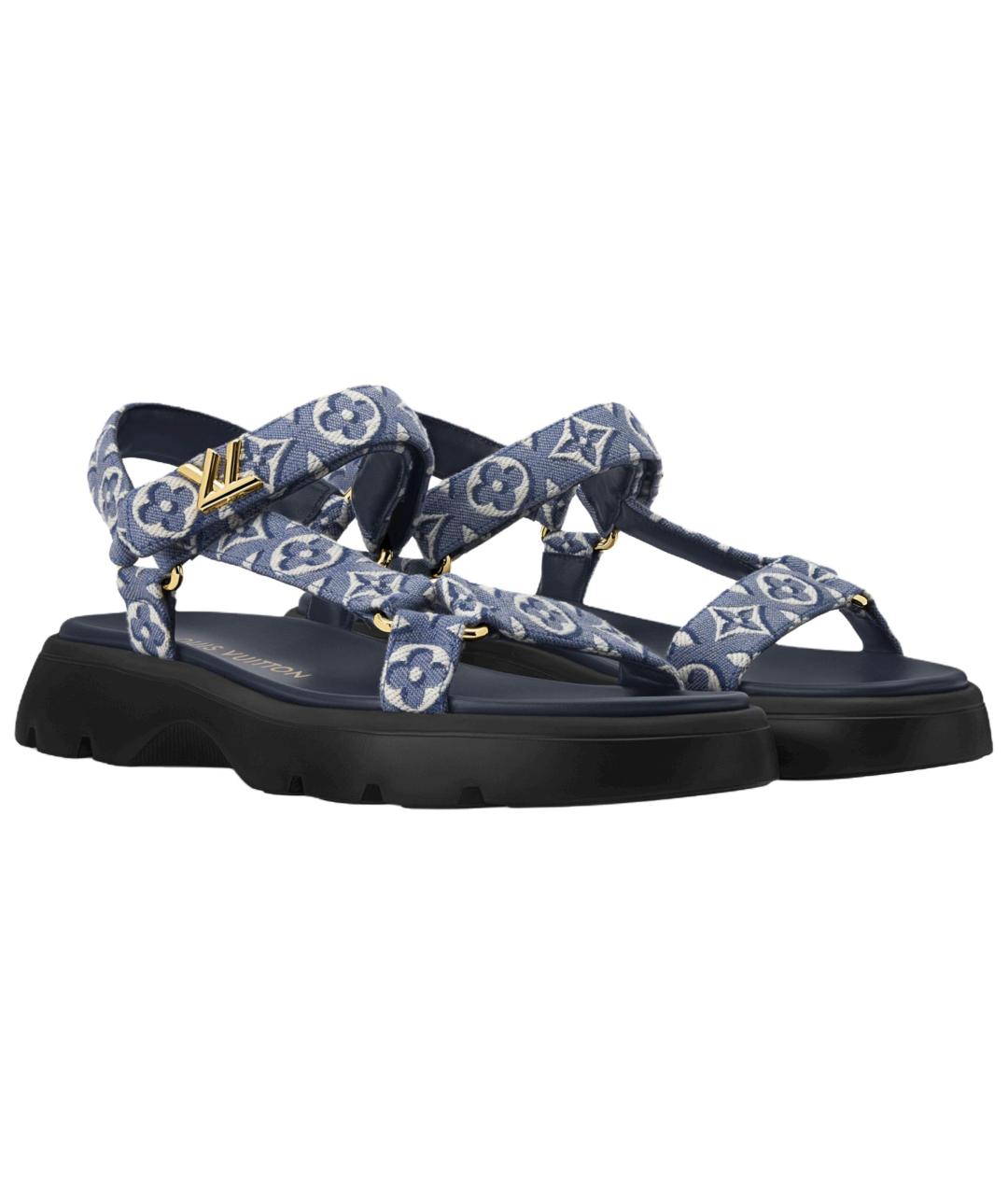 LOUIS VUITTON Синие сандалии, фото 3