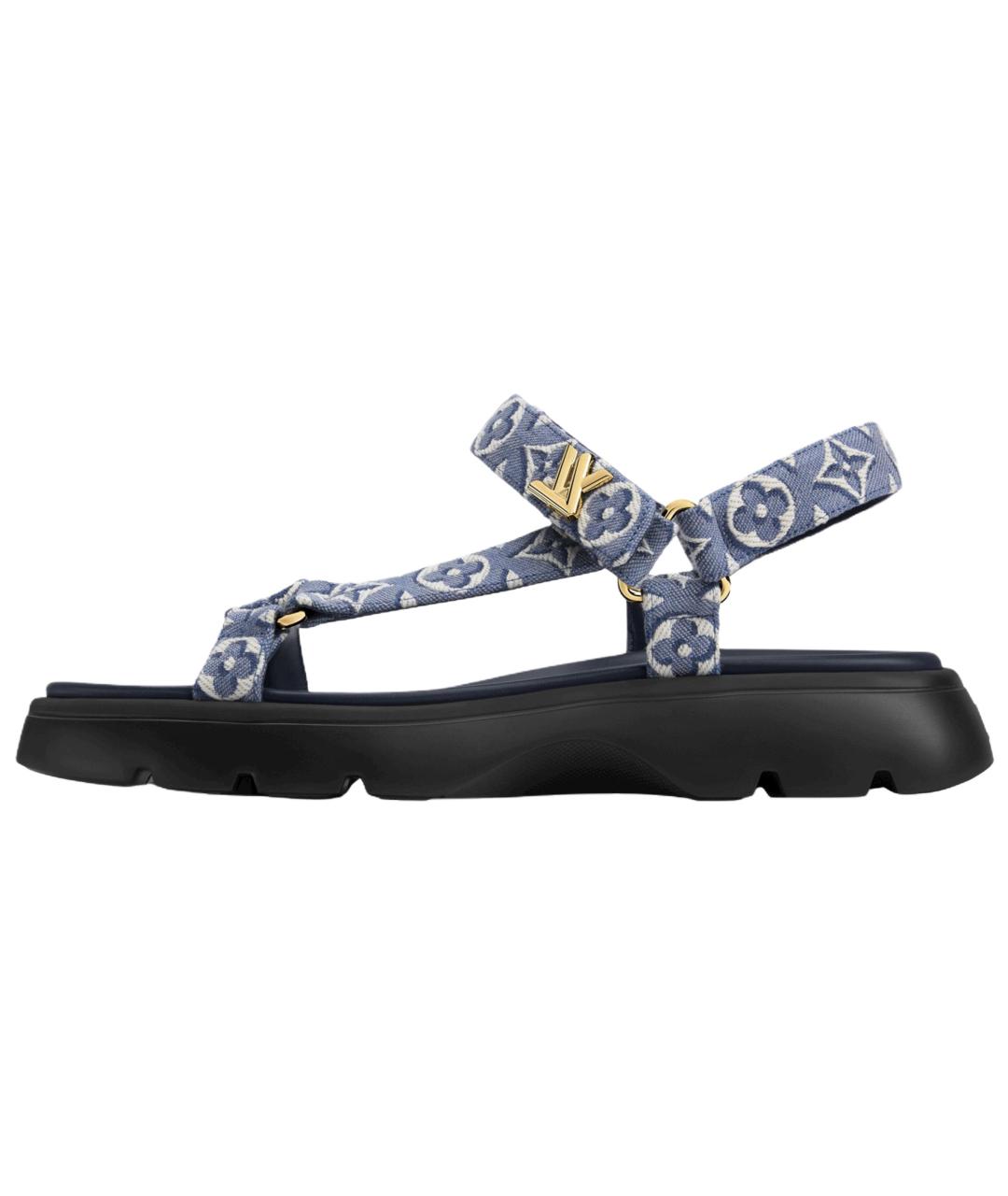 LOUIS VUITTON Синие сандалии, фото 2