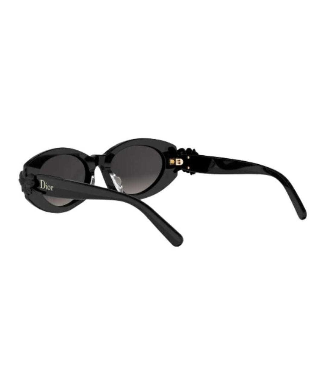 CHRISTIAN DIOR Черные пластиковые солнцезащитные очки, фото 4