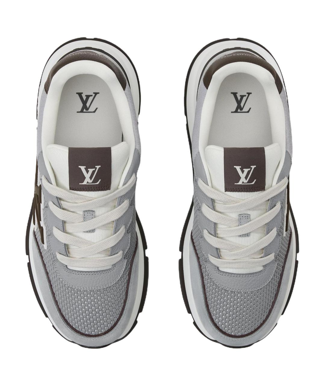 LOUIS VUITTON Серые низкие кроссовки / кеды, фото 4