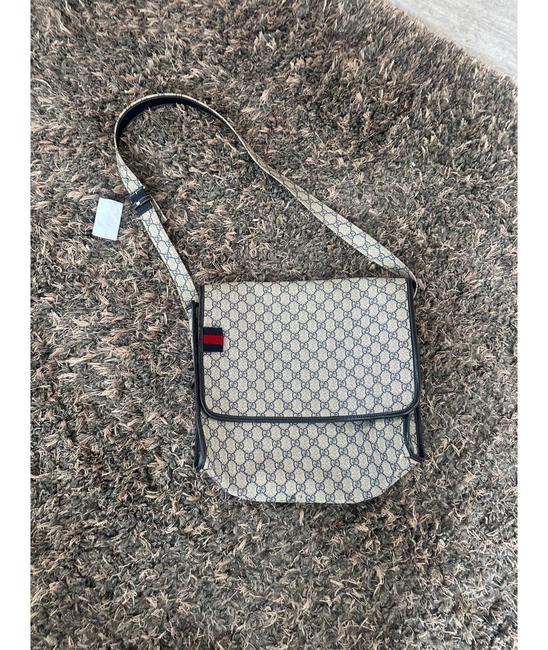 GUCCI Белая кожаная сумка на плечо, фото 3