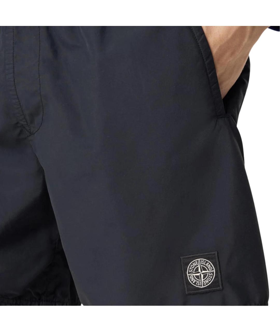 STONE ISLAND Черные шорты, фото 3