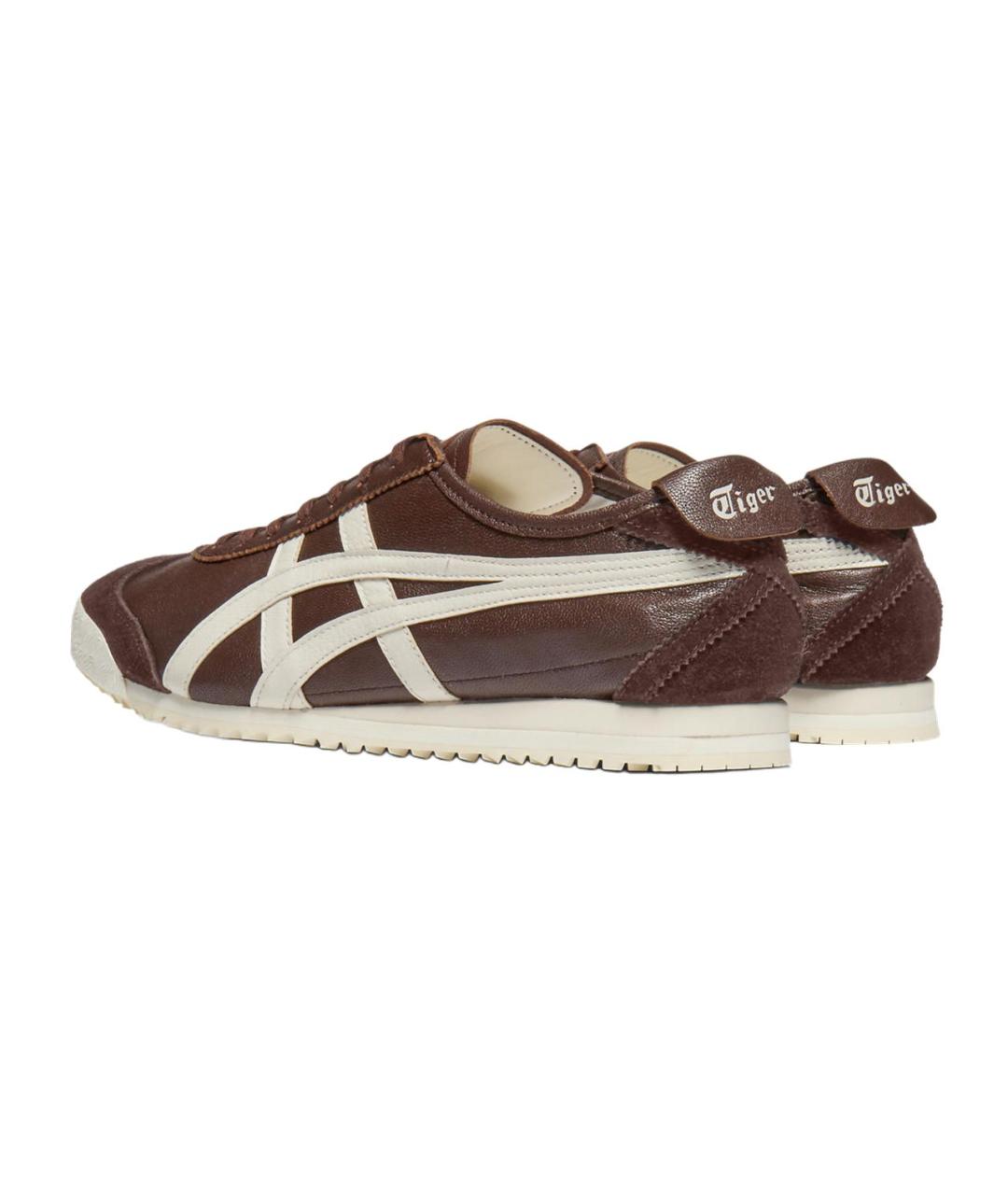 ONITSUKA TIGER Коричневые кожаные кроссовки, фото 3