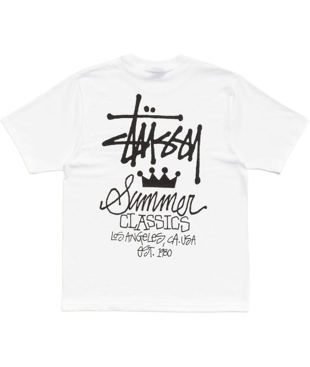 STUSSY Белая хлопковая футболка, фото 2