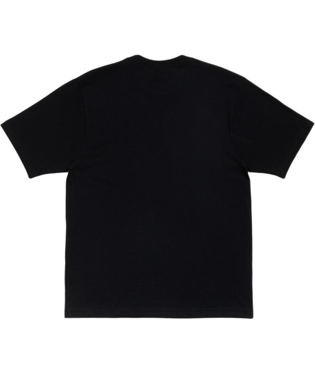 STUSSY Черная хлопковая футболка, фото 2