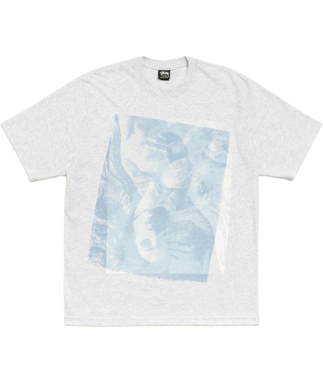 STUSSY Серая хлопковая футболка, фото 1