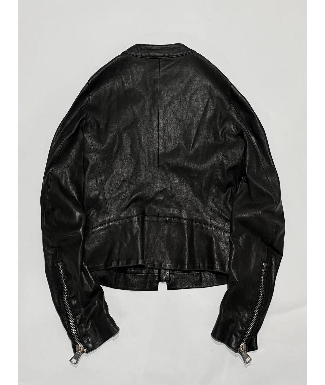 MAISON MARGIELA Черная кожаная куртка, фото 2