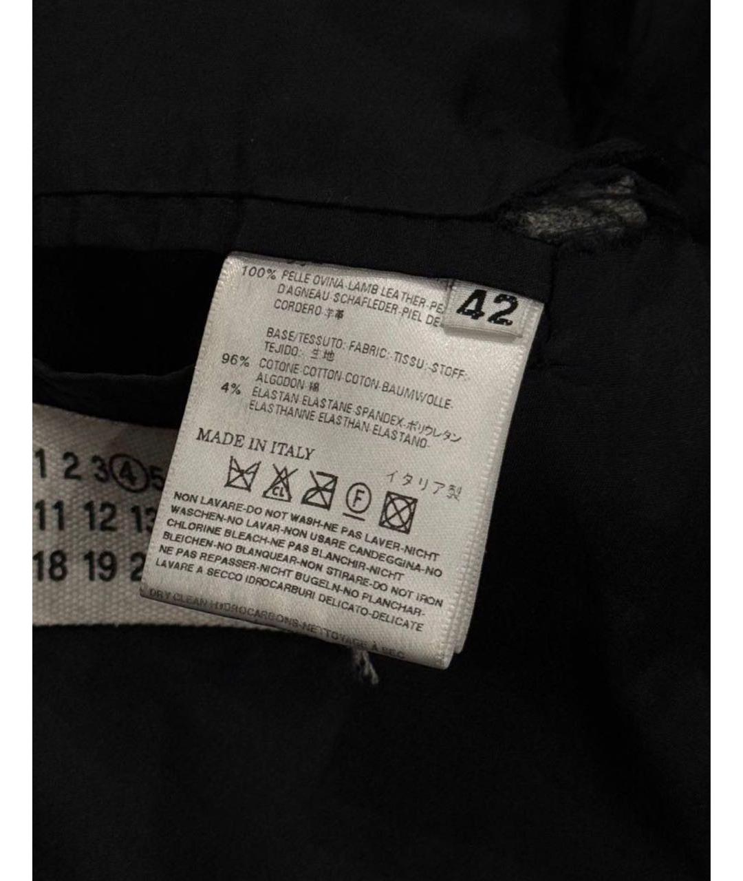 MAISON MARGIELA Черная кожаная куртка, фото 6