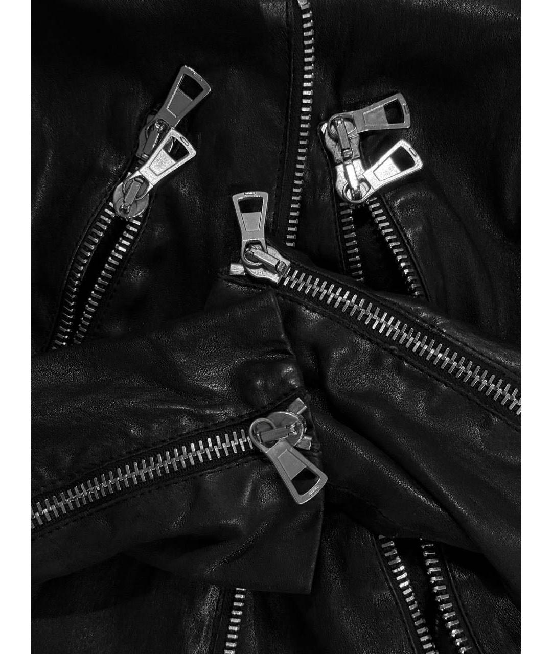 MAISON MARGIELA Черная кожаная куртка, фото 4