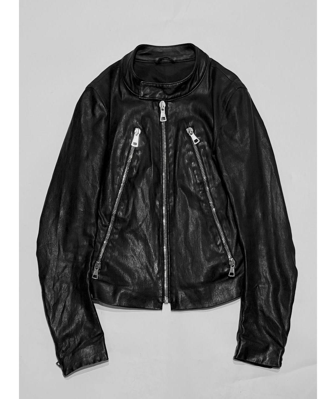 MAISON MARGIELA Черная кожаная куртка, фото 9