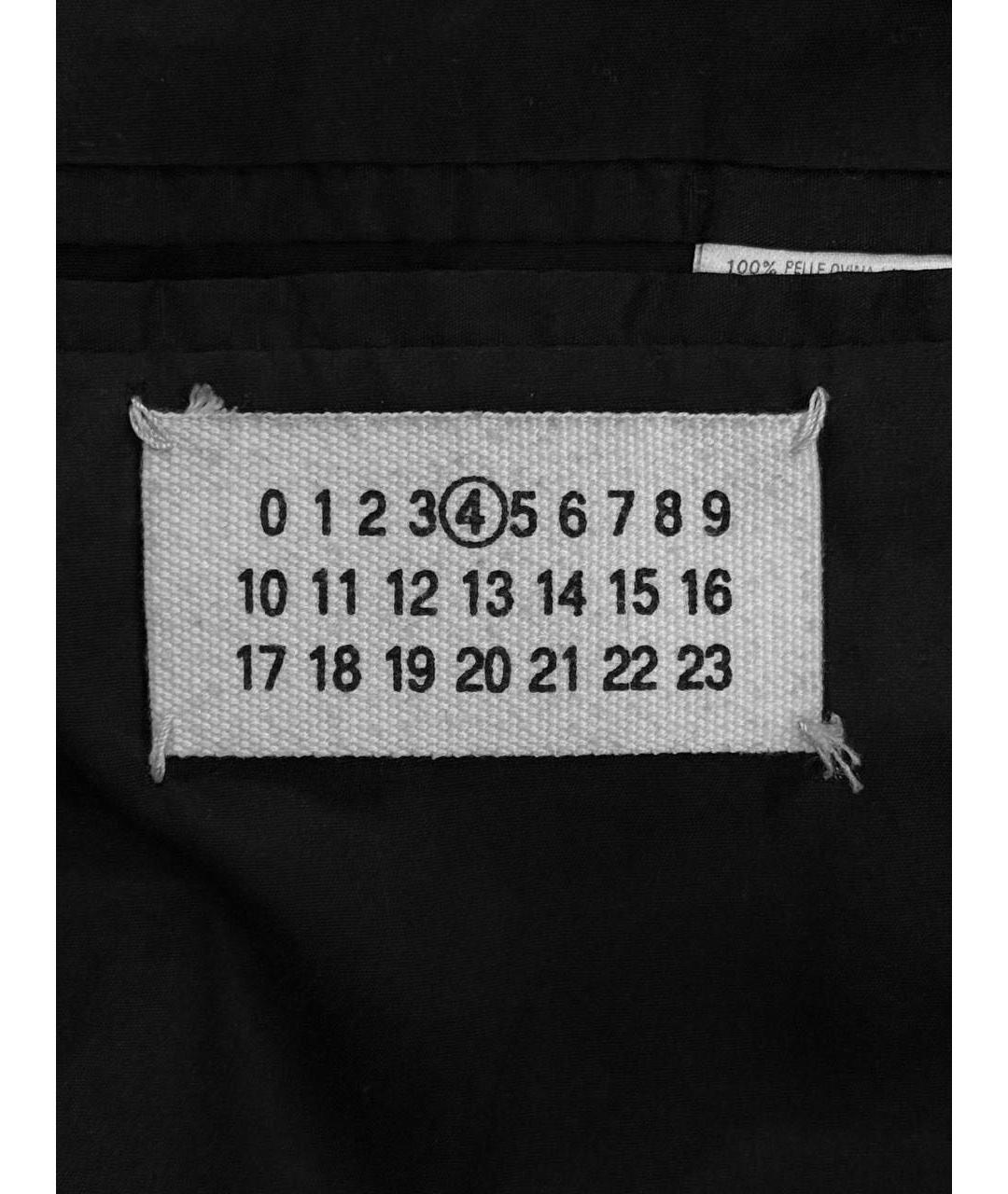 MAISON MARGIELA Черная кожаная куртка, фото 3