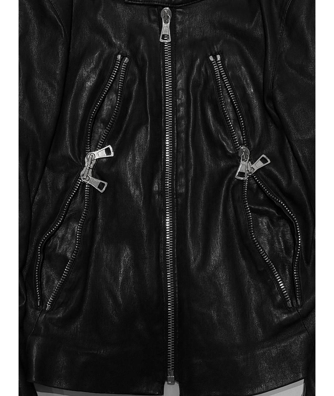 MAISON MARGIELA Черная кожаная куртка, фото 5