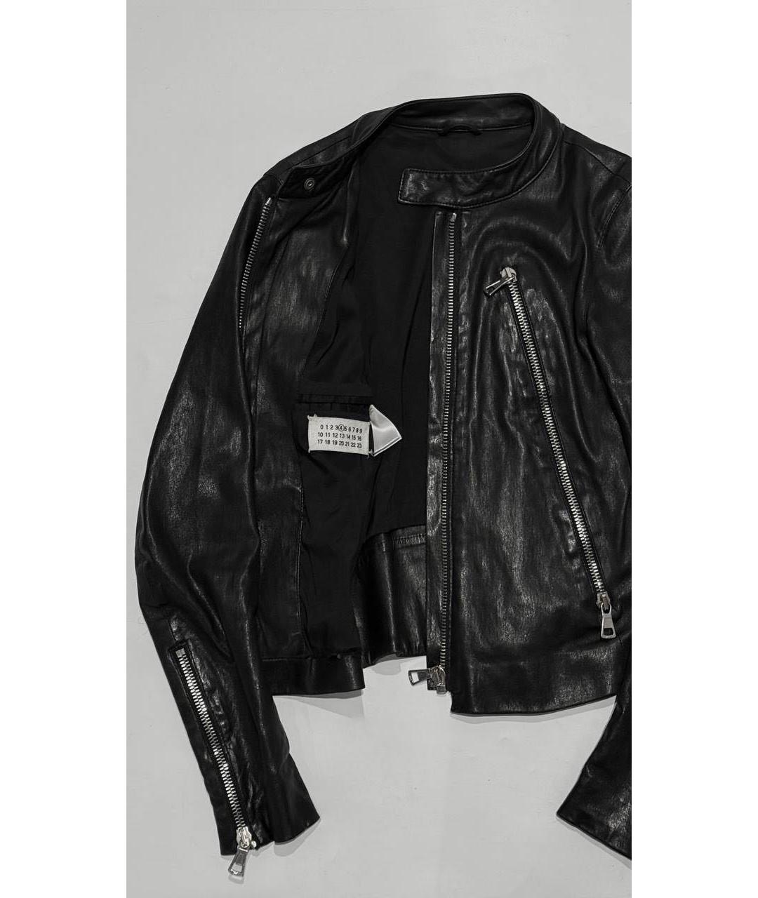 MAISON MARGIELA Черная кожаная куртка, фото 7