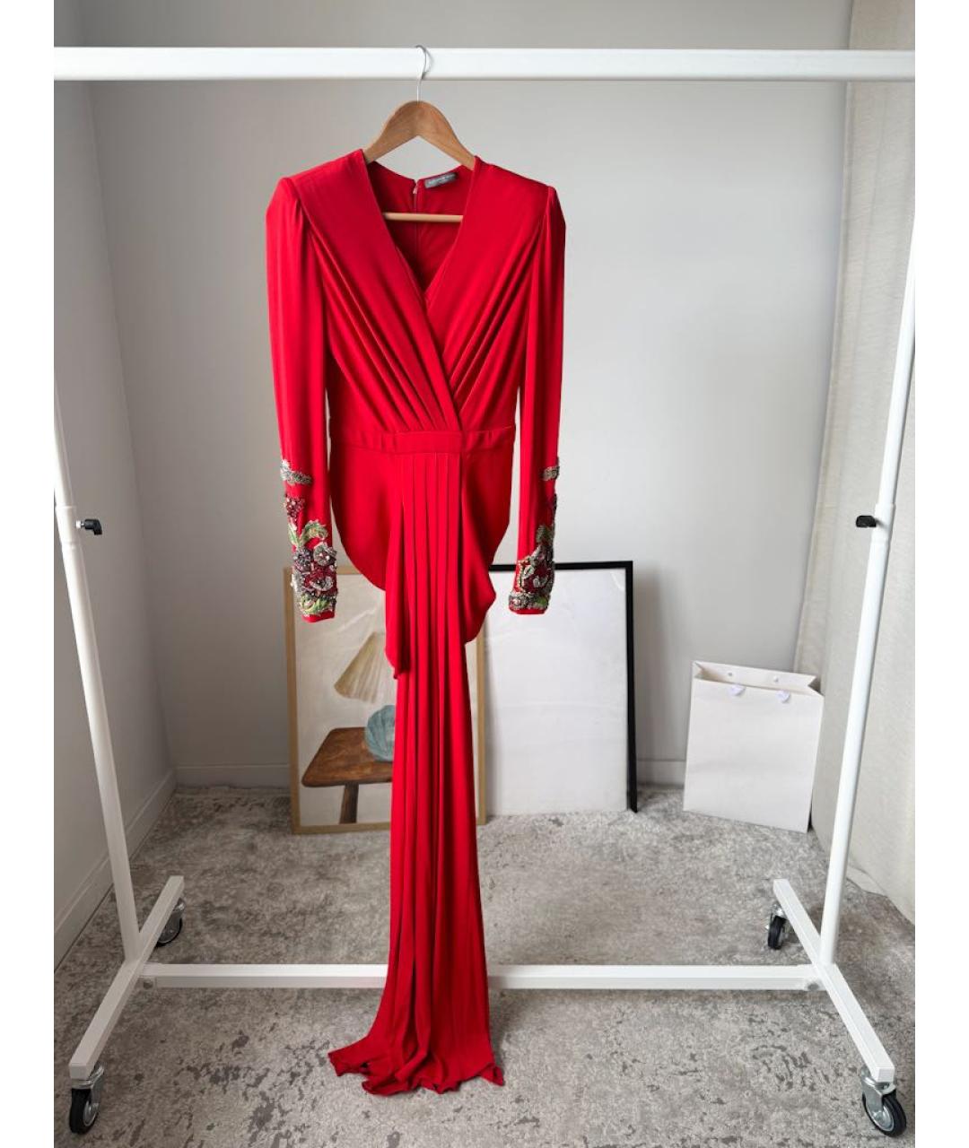 ALEXANDER MCQUEEN Красное вечернее платье, фото 5