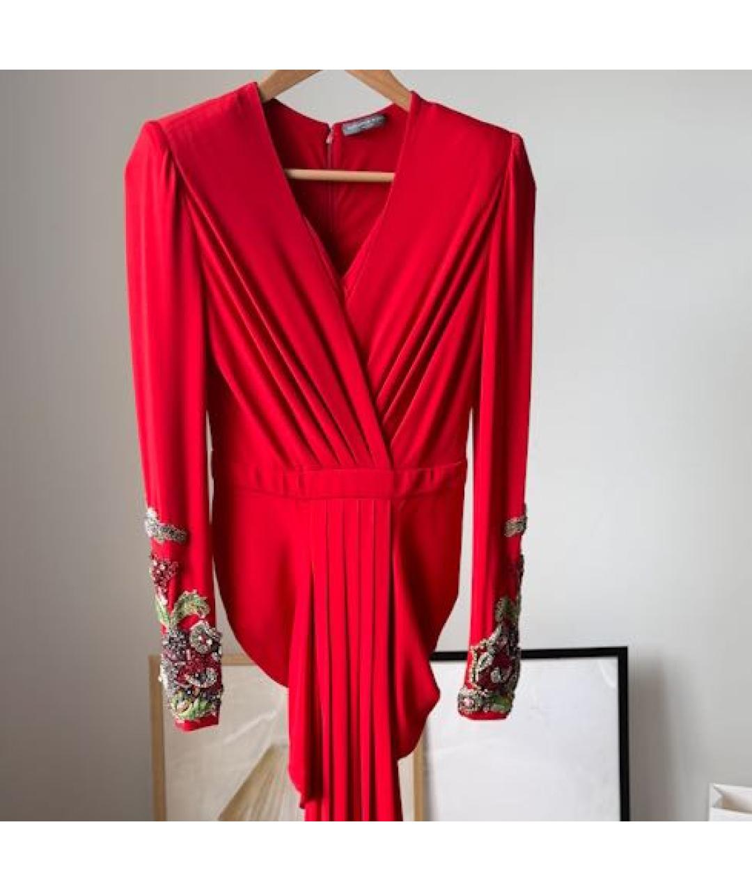 ALEXANDER MCQUEEN Красное вечернее платье, фото 3