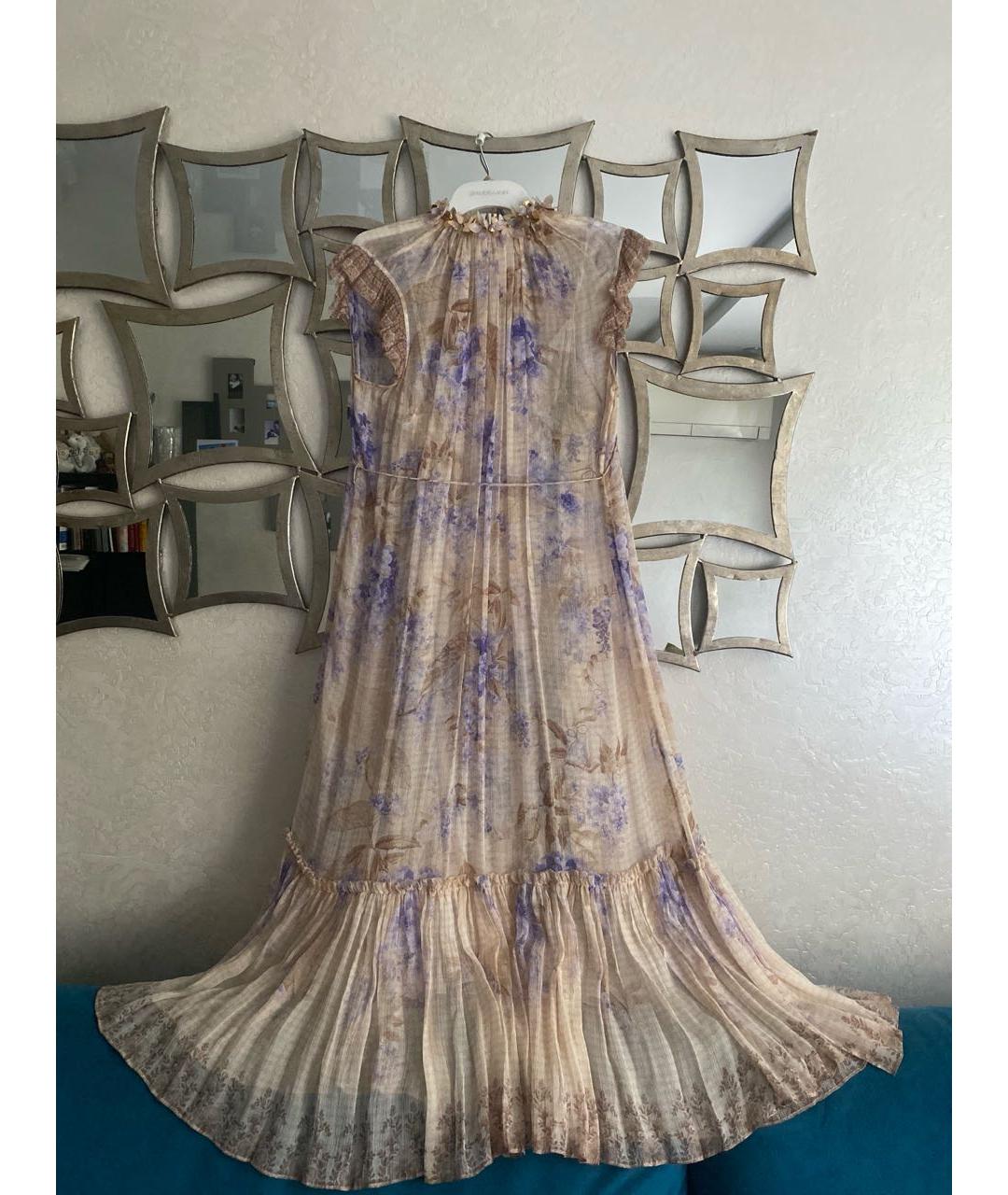 ZIMMERMANN Желтое вискозное коктейльное платье, фото 2