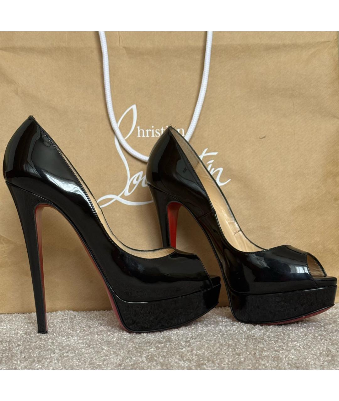 CHRISTIAN LOUBOUTIN Черные туфли из лакированной кожи, фото 7