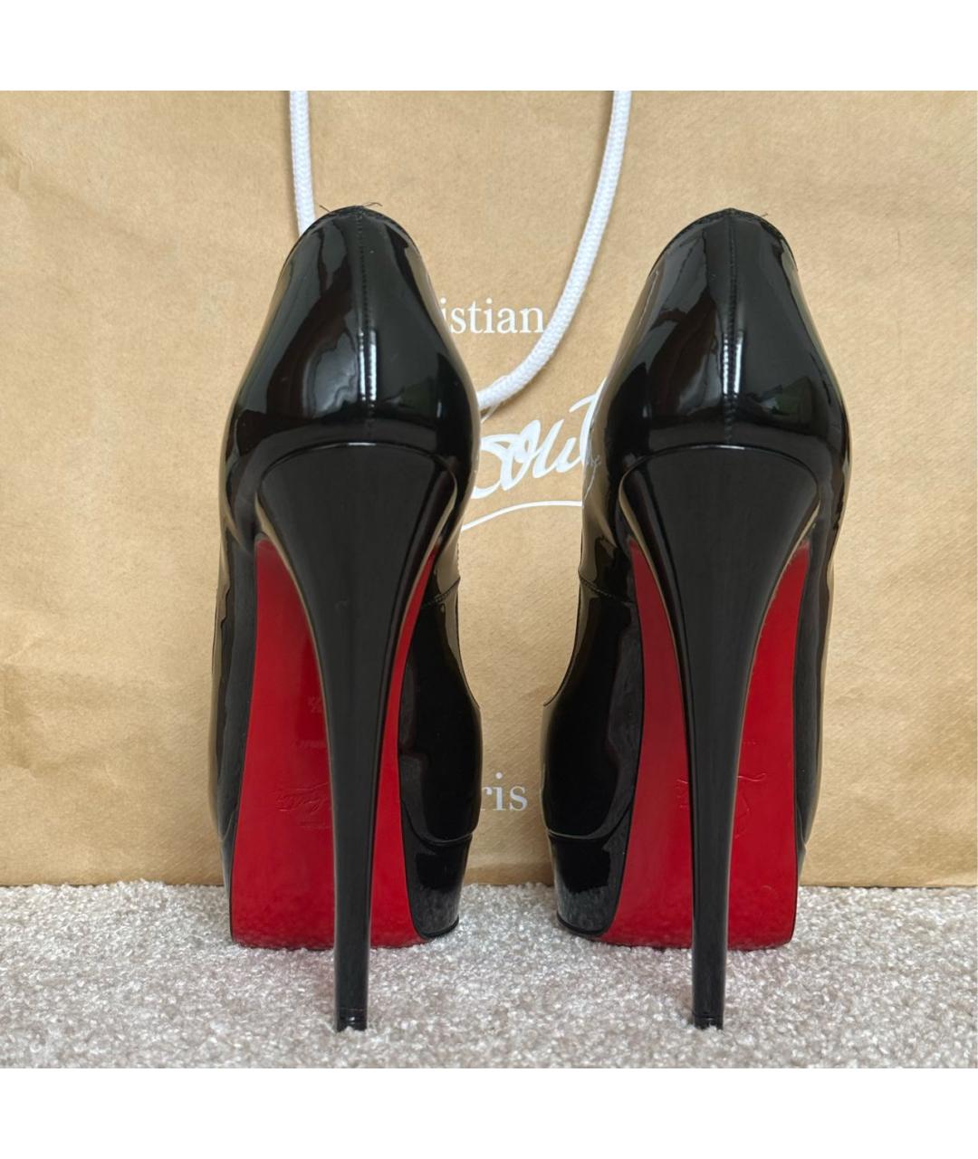 CHRISTIAN LOUBOUTIN Черные туфли из лакированной кожи, фото 5