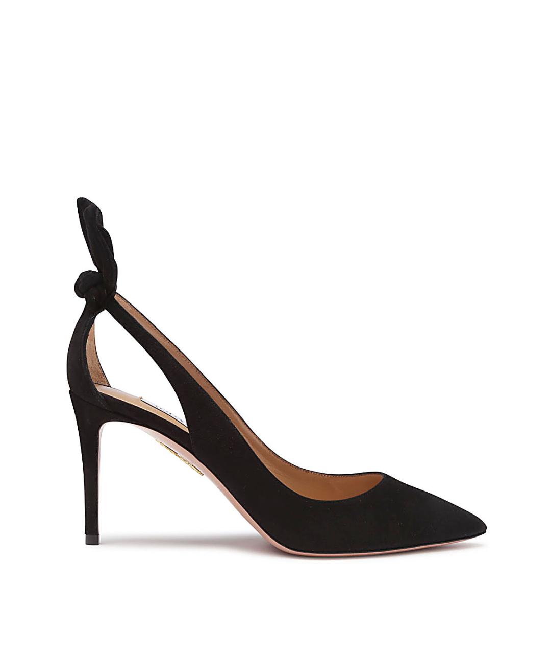 AQUAZZURA Черные замшевые туфли, фото 1