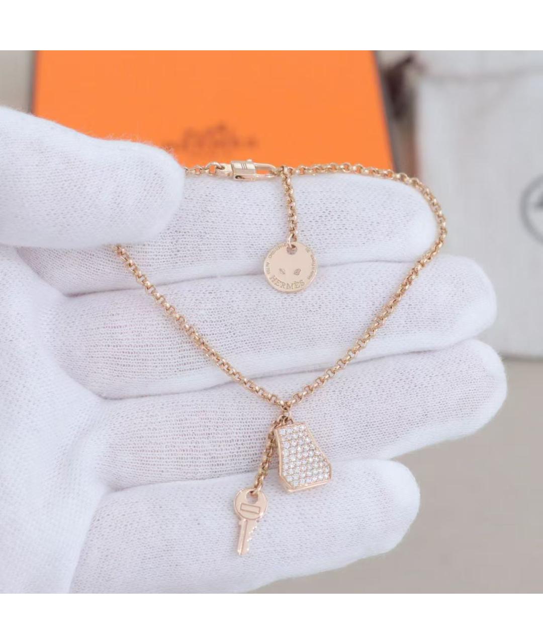 HERMES Золотой браслет из розового золота, фото 2