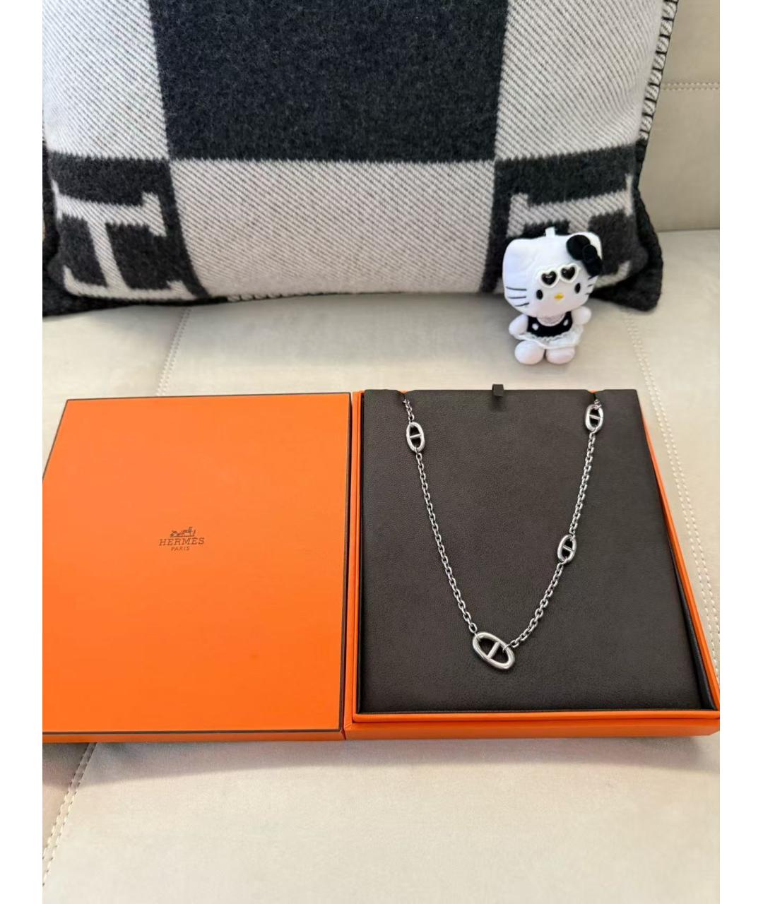 HERMES Серебряное серебряное колье, фото 3