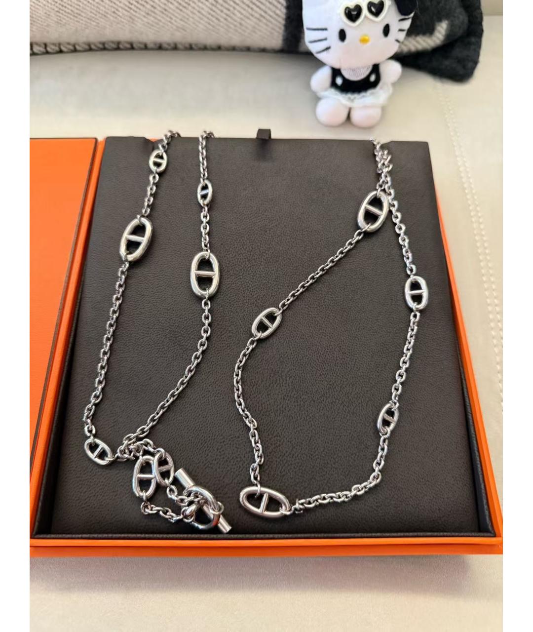 HERMES Серебряное серебряное колье, фото 4