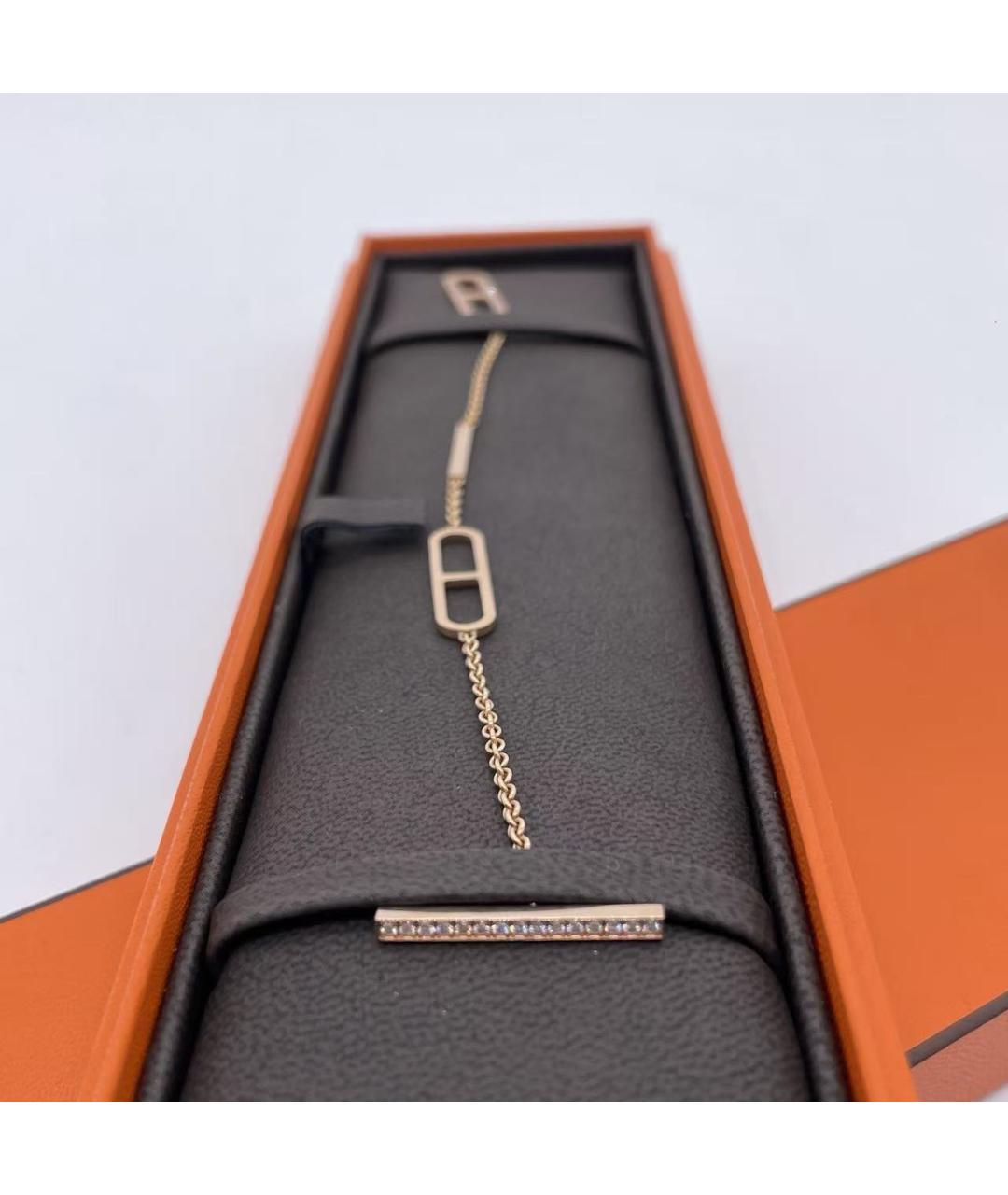 HERMES Золотой браслет из розового золота, фото 3