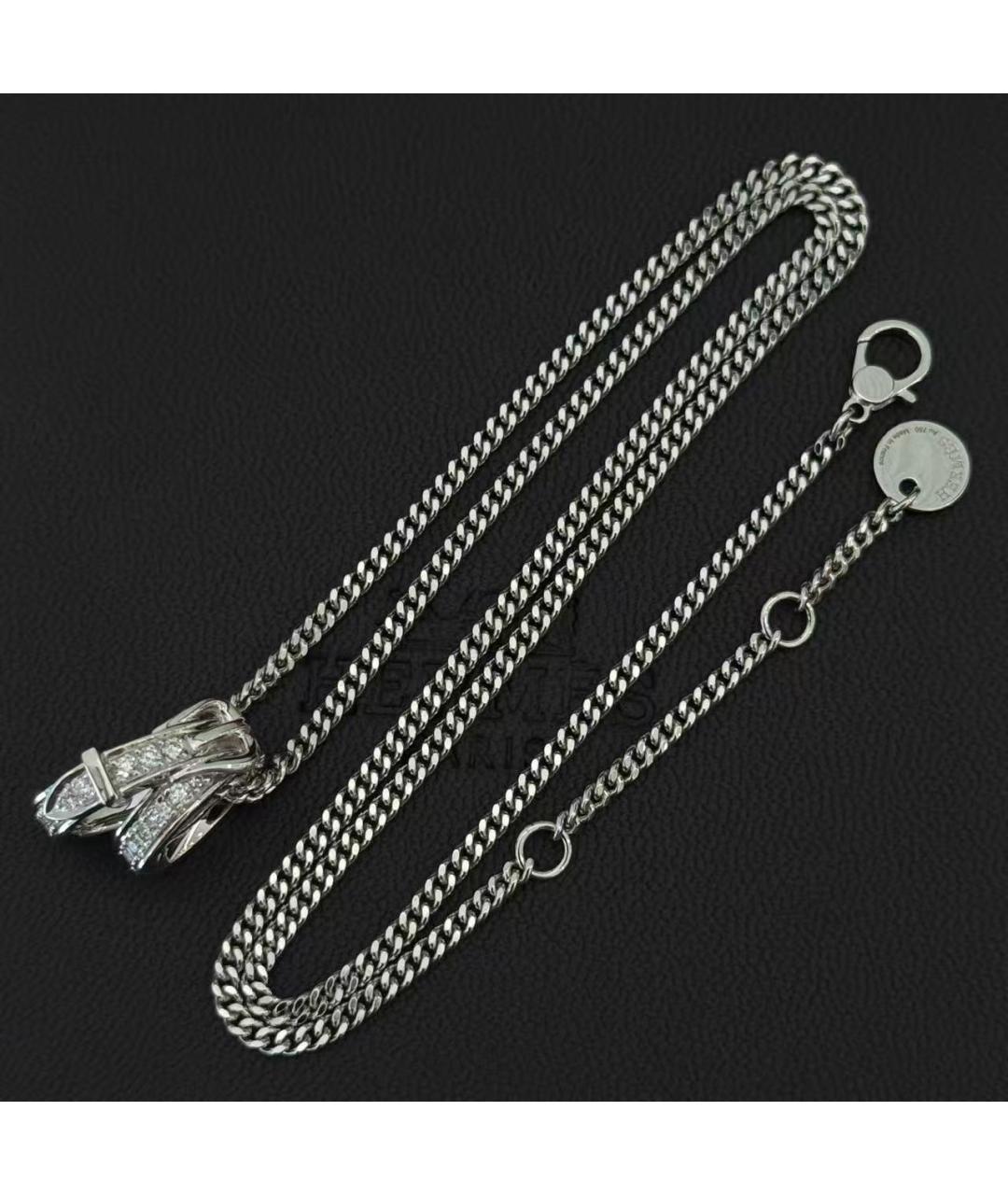 HERMES Серебряное колье из белого золота, фото 4