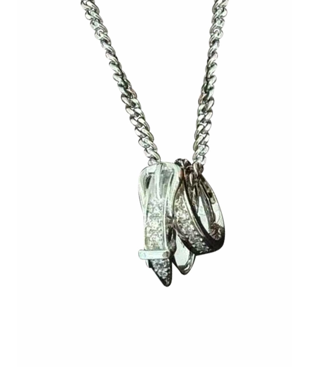 HERMES Серебряное колье из белого золота, фото 1