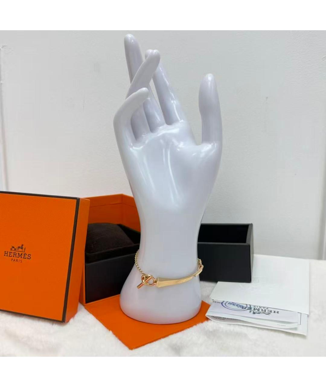 HERMES Золотой браслет из розового золота, фото 3