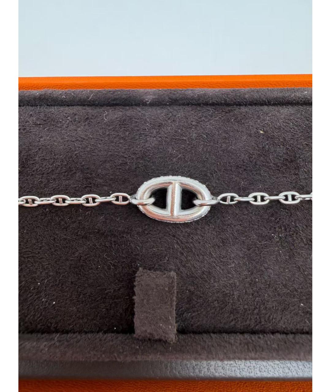 HERMES Серебряный браслет из белого золота, фото 2