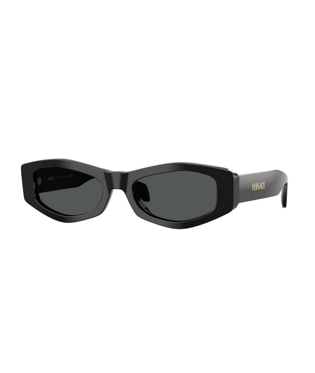 VERSACE Черные пластиковые солнцезащитные очки, фото 1