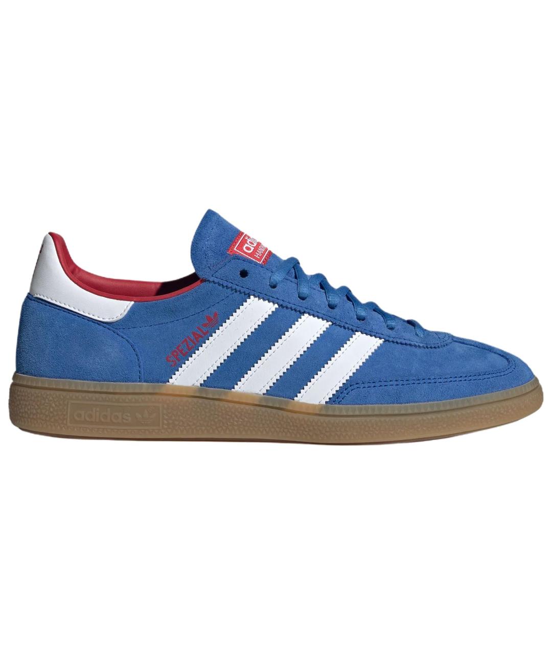 ADIDAS Синие кожаные низкие кроссовки / кеды, фото 1