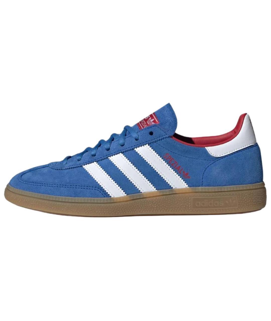 ADIDAS Синие кожаные низкие кроссовки / кеды, фото 2