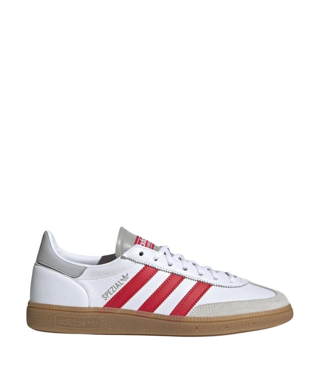ADIDAS Белые кожаные низкие кроссовки / кеды, фото 1