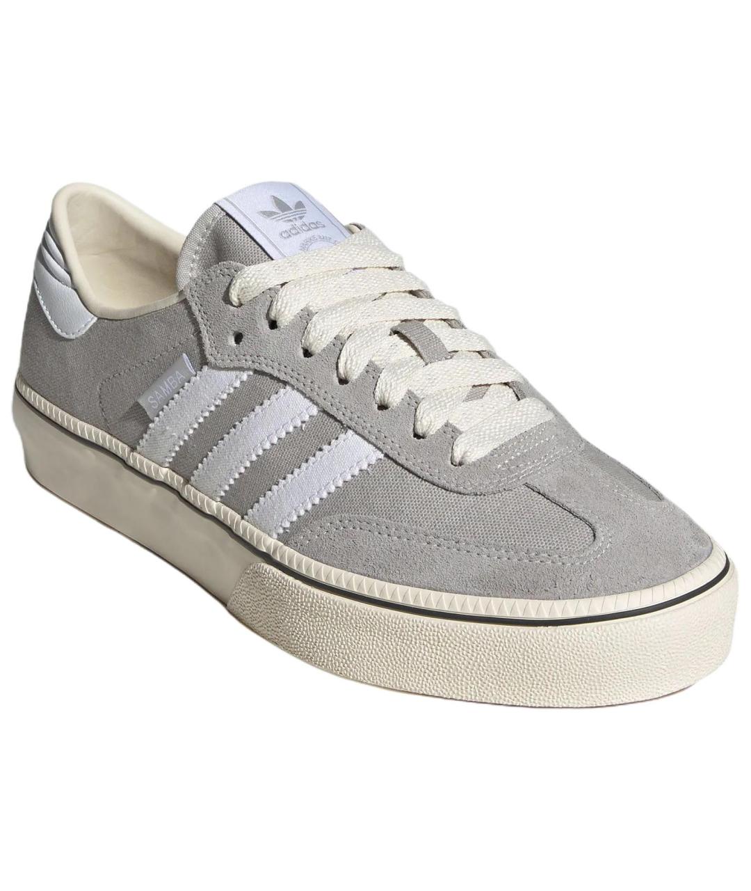 ADIDAS Серые кожаные кеды, фото 3
