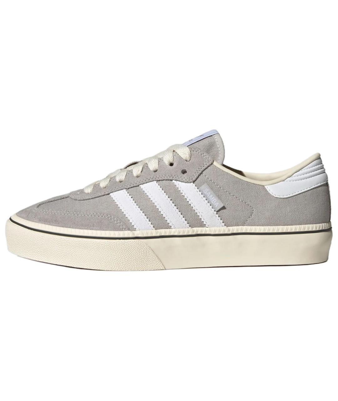 ADIDAS Серые кожаные кеды, фото 2