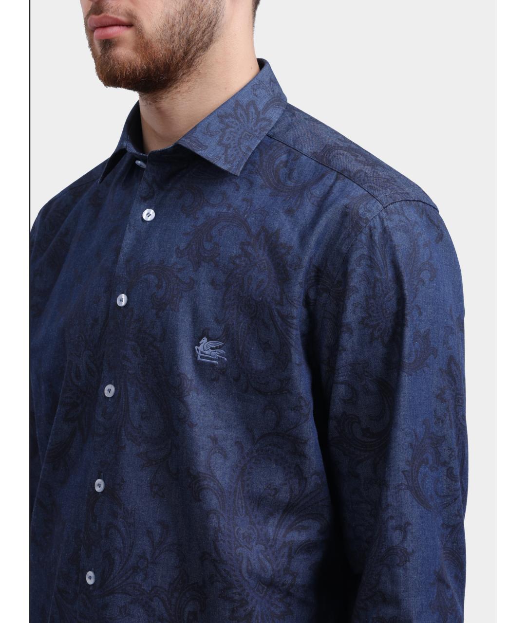 ETRO Темно-синяя кэжуал рубашка, фото 4