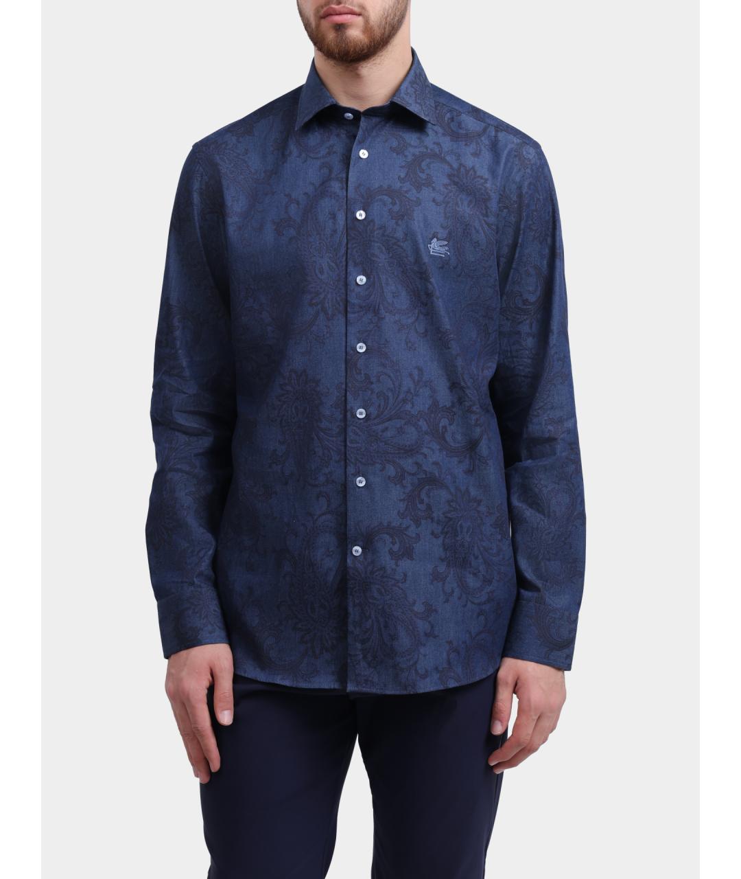 ETRO Темно-синяя кэжуал рубашка, фото 6