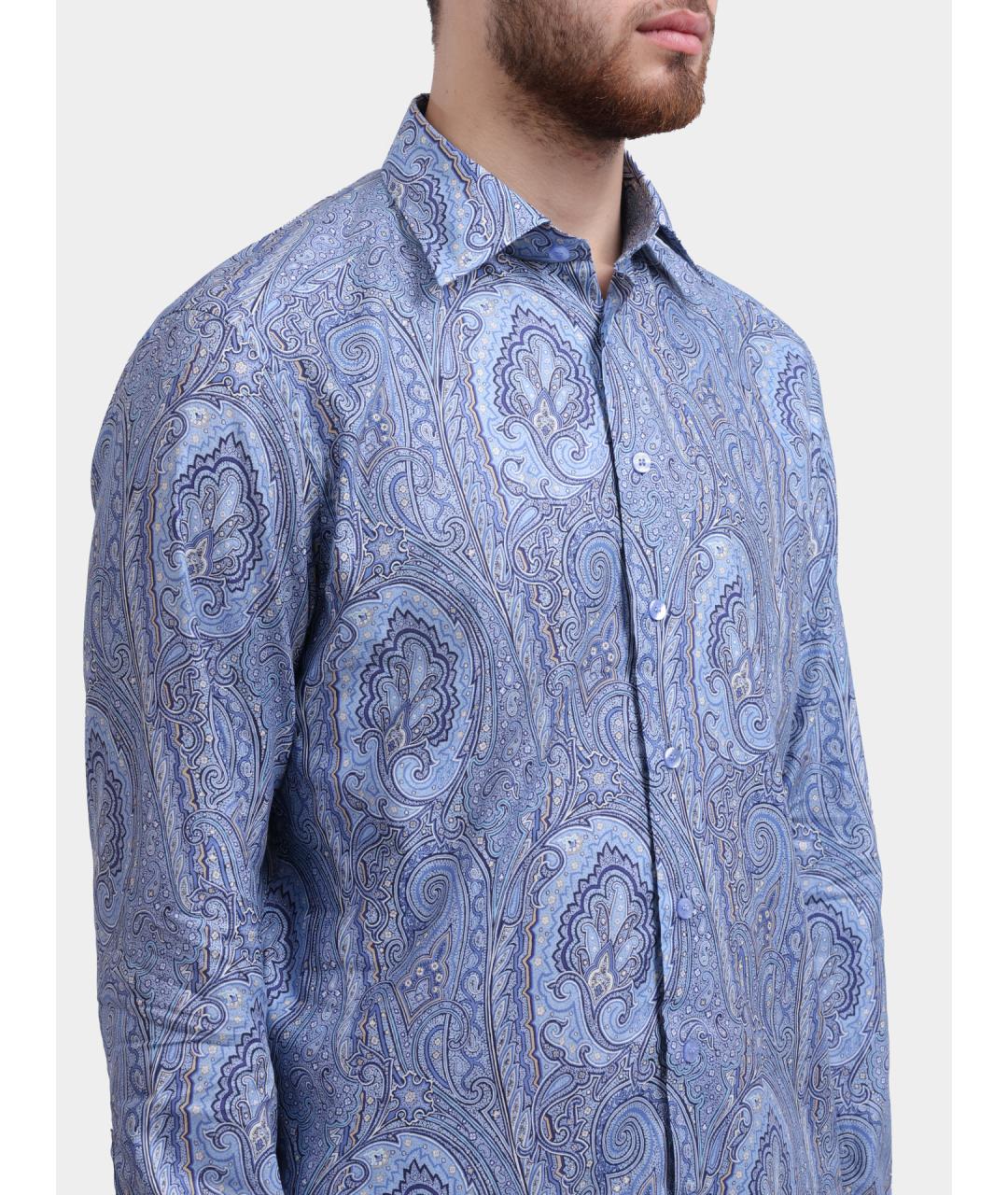 ETRO Голубая кэжуал рубашка, фото 4