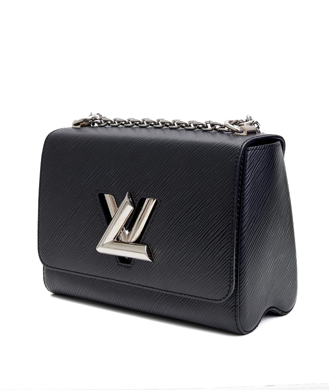 LOUIS VUITTON Черная кожаная сумка через плечо, фото 2