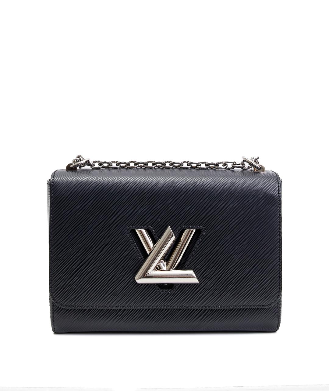 LOUIS VUITTON Черная кожаная сумка через плечо, фото 10