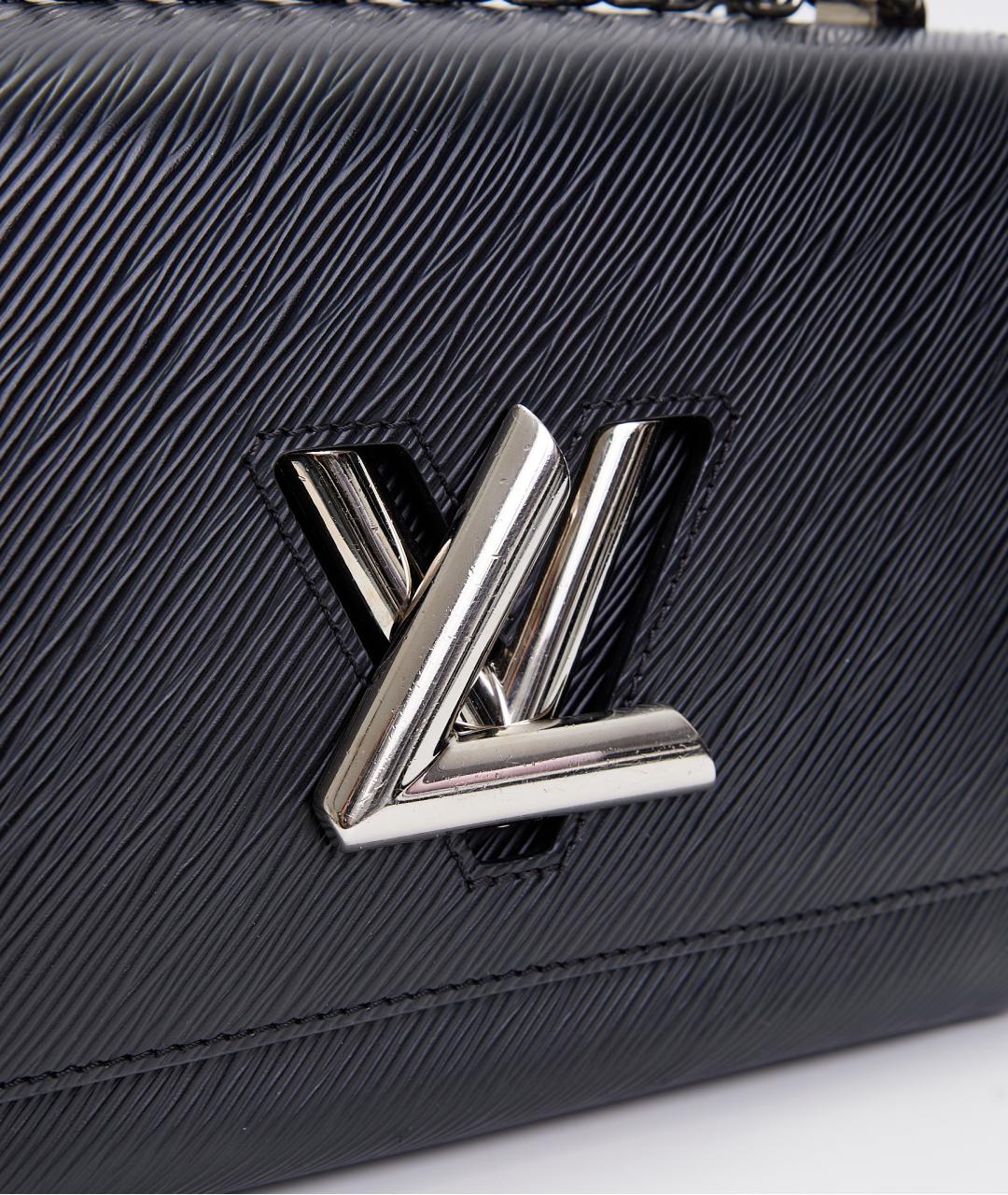 LOUIS VUITTON Черная кожаная сумка через плечо, фото 4