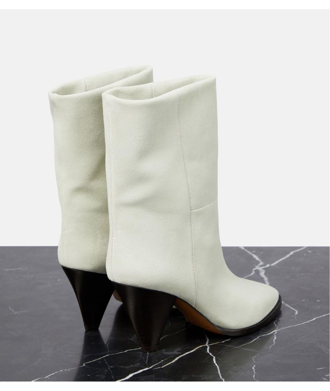 ISABEL MARANT Белые кожаные ботильоны, фото 3