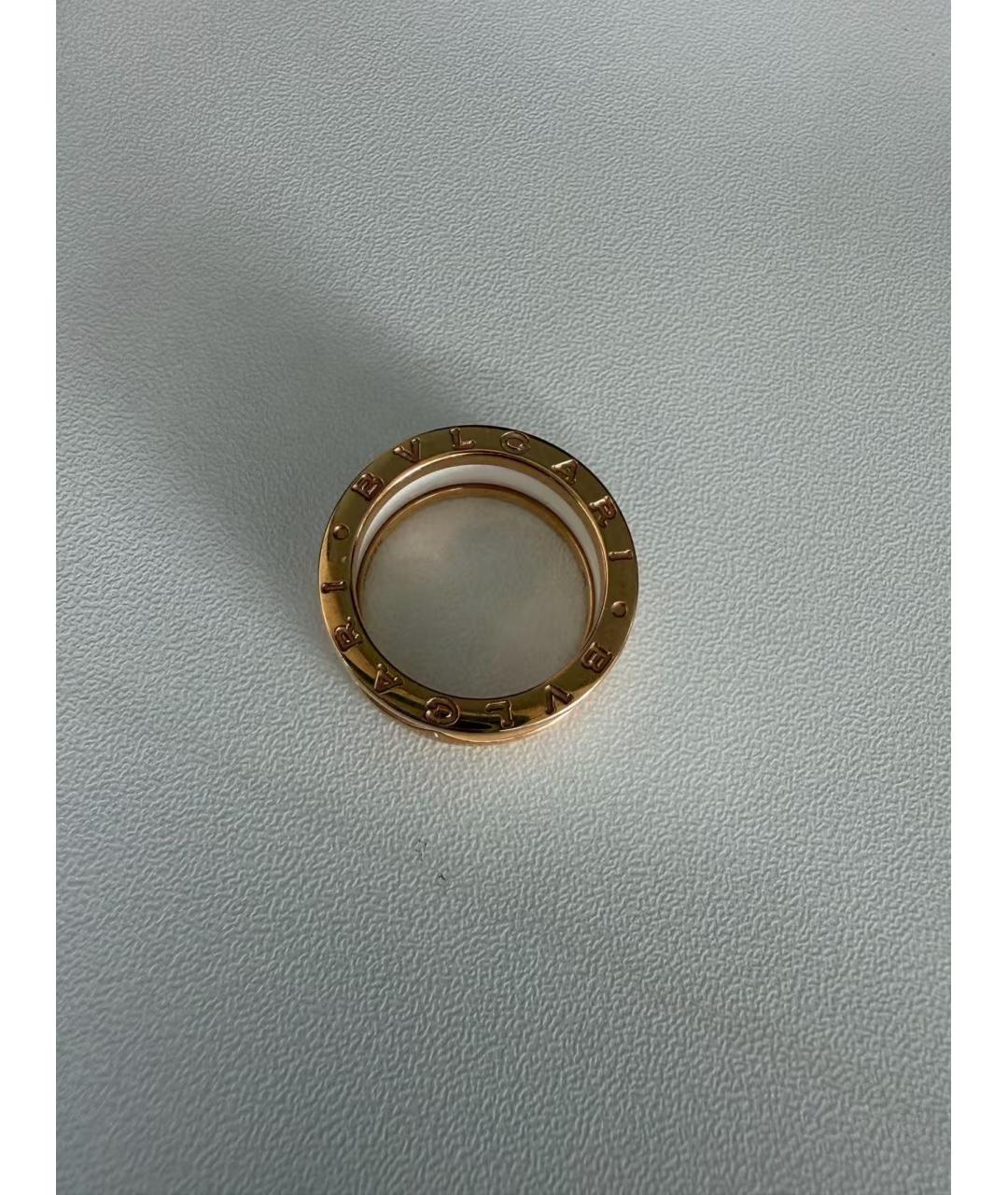 BVLGARI Белое кольцо из розового золота, фото 3