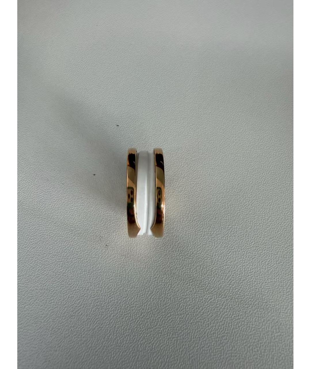 BVLGARI Белое кольцо из розового золота, фото 2
