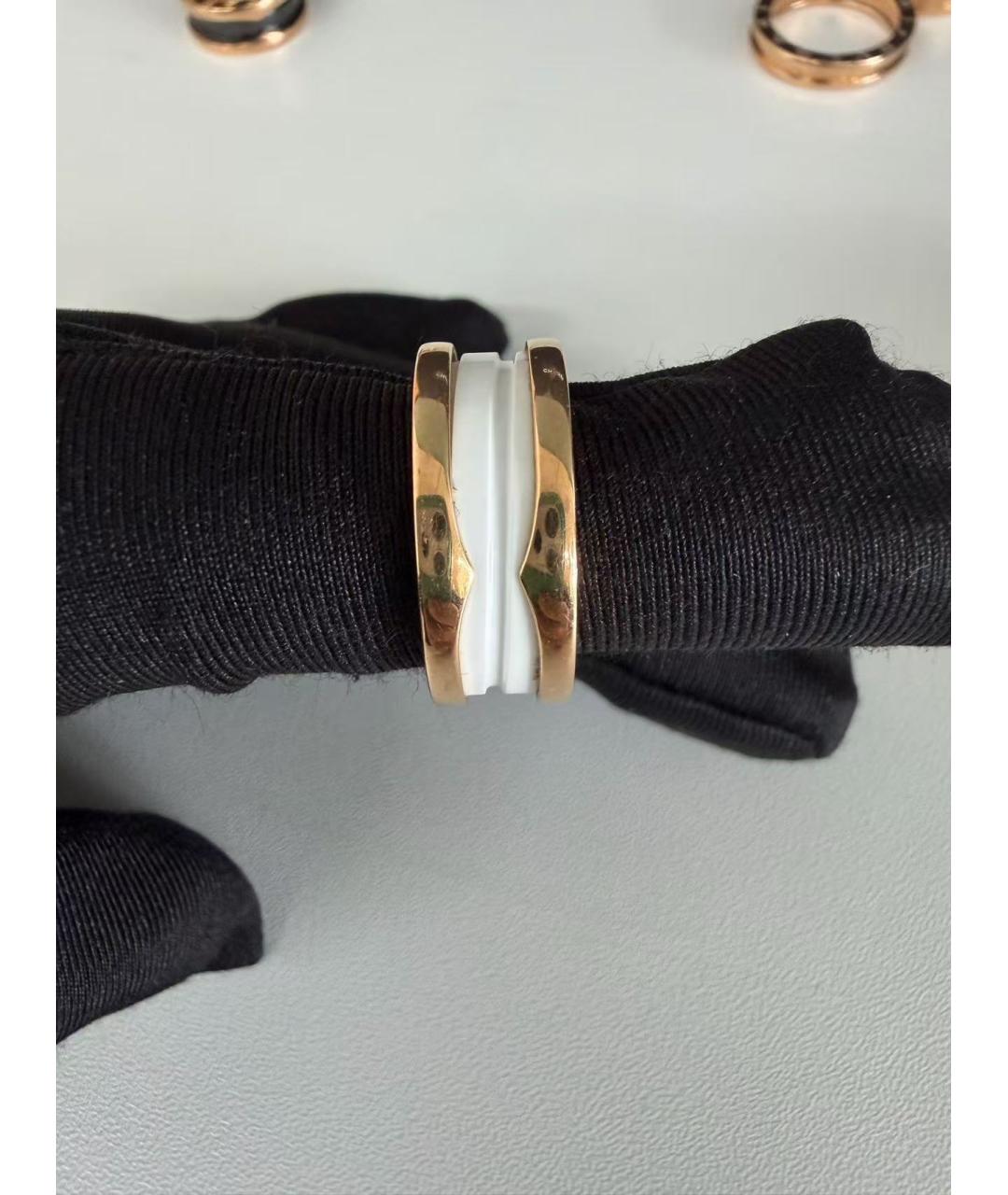 BVLGARI Белое кольцо из розового золота, фото 4