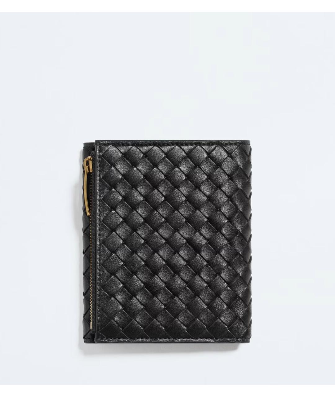 BOTTEGA VENETA Черный кожаный кошелек, фото 3