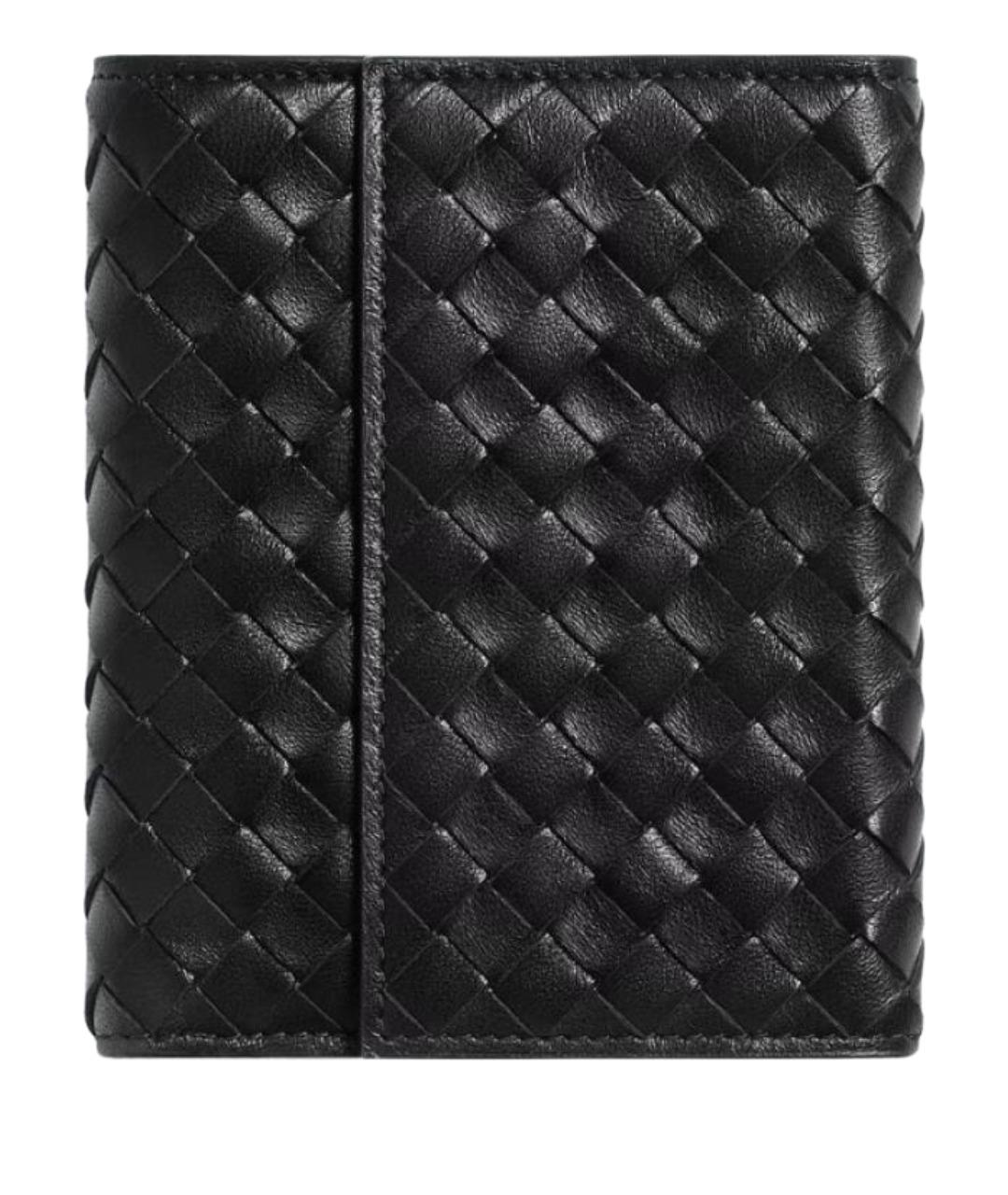 BOTTEGA VENETA Черный кожаный кошелек, фото 1